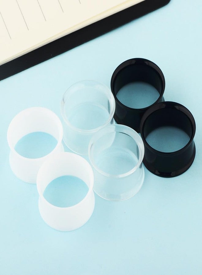 Decentraland 2 Pcs Black Simplicity Acrylic Double Flared Ear Gauges Ear Plugs Tunnels Body Piercing Jewelry 00g(10mm) - Image 4